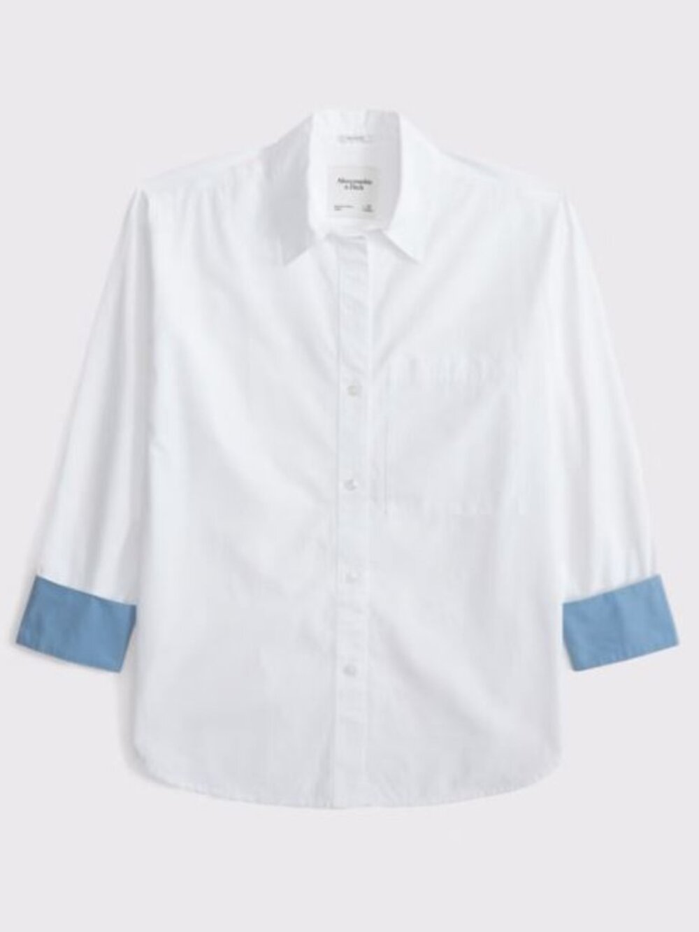 NEW Abercrombie Oversized Poplin Button Down Shirt - Women S - White